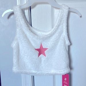 Romwe Women Cozy Crop Tank Top Pajamas XS